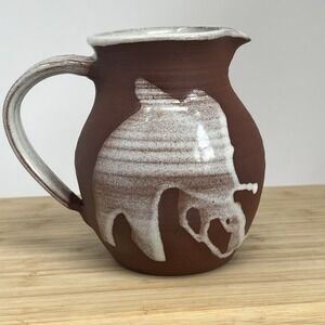 Handmade‎ Pottery Pitcher by Yvonne McEnnis Corofin Ireland Signed Red Ware